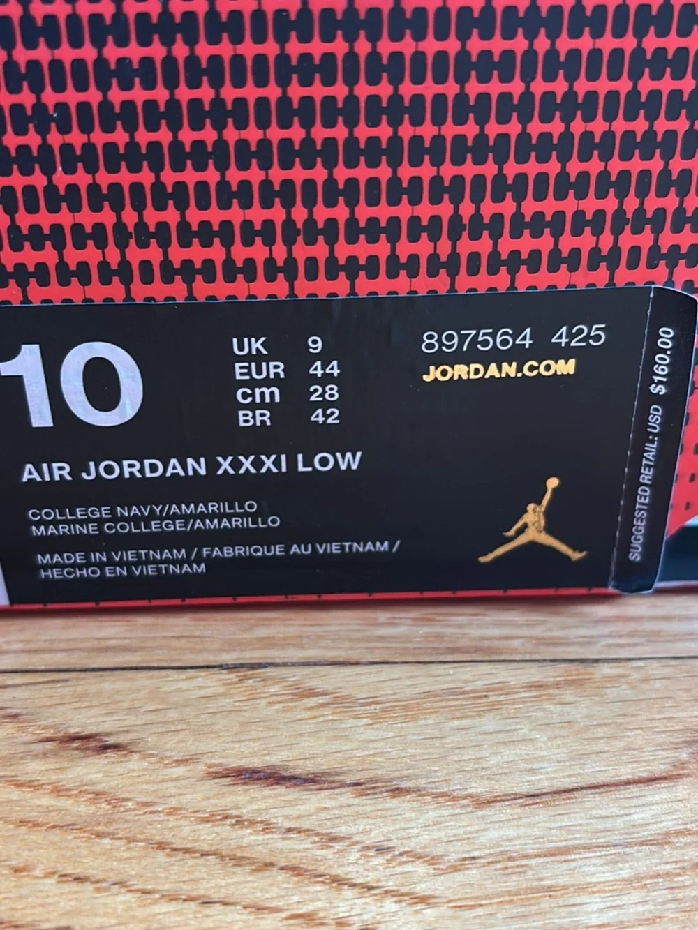 New in Original Box Nike Men's Navy and Yellow Athletic Basketball Shoes